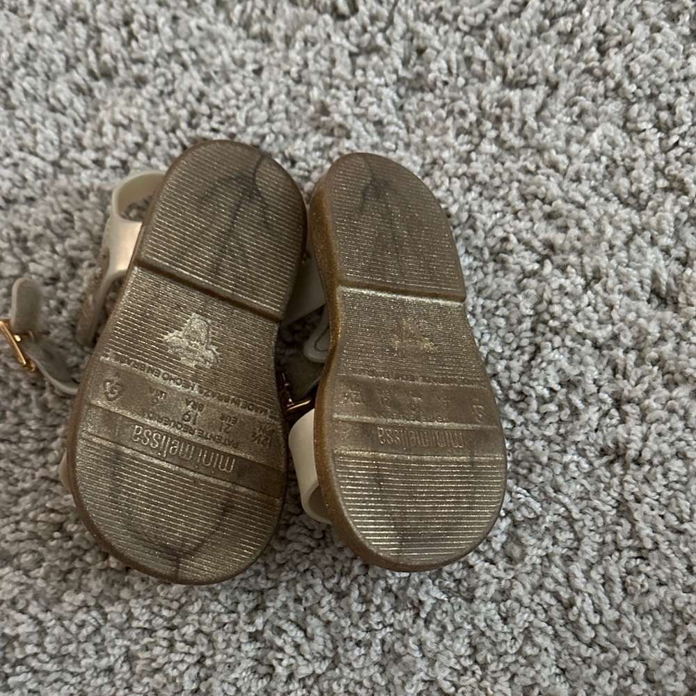 Mini Melissa Pink and Cream Kids Sandals - Picture 5 of 5
